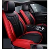Car Seat Covers Fit Interior Accessory Ers For Fiveseat Sedan Durable Pu Leather Fl Set Suv Motive Drop Delivery Mobiles Motorcycles Dh6Hv