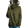 Kadın Sweaters Kazak Yurböceği Düz Renk Kadın 2023 Kış Kadınlar Sıcak Ordu Yeşil Örme Yüksekstret Sweater