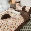 Juegos de ropa de cama INS Blogger ropa de cama edredón juego de funda de encaje edredón sábana niñas niños edredón