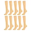 Sports Socks 5Pairs Men Mulheres Meias Knee High Flight Athletic Gravidez para executar a compressão Non Slip Nurses Hucking