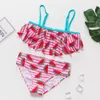 Maillots de bain pour enfants 3-10 ans deux pièces filles style plissé bikini maillots de bain pour enfants ST9057 P230602