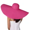 Sombreros de ala ancha, sombrero gigante plegable para mujer, sombrero de gran tamaño de 70cm de diámetro, paja enorme para playa y sol de verano