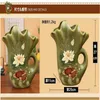 Vaser Creative Home Furnishing Knick Knack Big Mouth Plug Dry Vase Art Chinese Style Wine Cabinet vardagsrum Dekoration