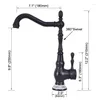 Kitchen Faucets Black Brass Single Handle Hole Deck Mount Sink Faucet Swivel Spout Bathroom Basin Cold And Mixer Tap 2nf662