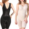 Taille buik Shaper vrouwelijke taille trainer corrigerende bodysuit buikregeling dij trimmer billen billen shapewear duw open open kruis naadloos ondergoed 230509