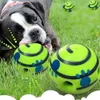 Brinquedos 14cm bola brinquedo interativo do cão divertido riso sons bola filhote de cachorro mastigar brinquedo wobble wag risada bola cão jogar bola treinamento esporte brinquedos para animais de estimação