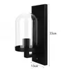 Vägglampor American Retro Industrial Lamp Vintage Glass Cover smidesjärn Black Sconce för trappa Cafe Loft Light Fixture