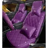 Car Seat Covers Accessory Er For Sedan Suv Durable High Quality Leather Five Seats Set Cushion Including Front And Rear Ers Fl Ered Dhzda