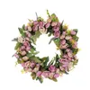 Dekorativa blommor "Rose Tea Flower Wreath - Artificial Floral Door Decor Wedding Tak Decoration Pography Prop".