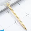 Stylo à bille créatif en métal et cristal papillon, lot de stylos à bille rotatifs mignons, fournitures d'écriture pour le bureau et l'école