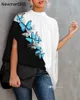 2023 Plus Size 3xl Designer T-shirts Womens Casual Shirt Fashion Printed Split Bat Sleeve Tops Ladies Loose Summer Clothing