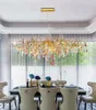 Lustres Villa lustre en cristal salon lampe branche d'arbre lumière postmoderne éclairage de luxe inclus abat-jour