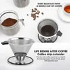 Coffee Filters Stainless Steel Cone Coffee Dripper Slow Drip Coffee Filter Paperless and Reusable Ultra Thin Micromesh Filter P230509