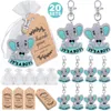 Party Favor Un groupe de 20 bébés accueillent la fête pour rendre des cadeaux de différentes couleurs porte-clés bébé éléphant sac de sable dur transparent 230508