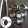 100pcs/lot Magnetic Spice Jars Set With Spice Labels Stainless Steel Seasoning Pepper Spice Storage Jars Tins with Shaker Lids