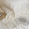 寝具セット天然リヨセル繊維ソフトシルキーセットローズフラワーエムードリーレースフリルジャックズボットカバーベッドシート枕カバー