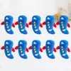 Party Favor 10st Liten bilbroscher plysch roliga kreativa stereoflygplan dekorativa för väskekläder (blå mönster)