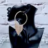 Tendance nouvelles boucles d'oreilles brillant strass rond goutte tempérament Internet célébrité gland boucles d'oreilles femmes Unique designer brillant créatif