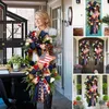 装飾的な花かわいらしいドアハンギングガーランドの目を引くフェスティバルペンダントソフトデコレーション独立デイプリント壁の花輪