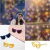 Lunettes de soleil Love Heart Shaped Effects Glasses Watch The Lights Change To Shape At Night Diffraction Women Fashion