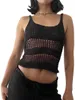 Женские танки y2k вязание Cami Top E Girl Spaghetti Brap Tank Tank 2000 -х