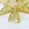 Dekoracje świąteczne drzewo Topper Glitter Star Decor Home Wesołych cekinów Ozdoby Kolorowe rzemiosło Xmas DIY Akcesoria1