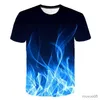 Chemises T-shirts Flammes Été Vêtements pour enfants Imprimer Enfant T-shirt Mode Rue Casual Col Rond T-shirt Garçon Fille Tops