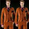 Męskie garnitury Blazers Wedding Suit for Men luksusowe okazje ubranie aksamitne klasyczne szczupły męski marynarka 3 sztuki Kostium karnawałowy szczyt 230509