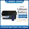 24V 100AH ​​LIFEPO4 Batteri laddningsbart batteri litiumjon Deep Cycle Energy Storage för RV Camping Solar Home Boat