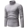 Męskie swetry męskie golf termiczny stoker z długim rękawem jesienne zimowe dzianiny T-shirt swobodny dzianin