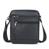 Briefcases Small Shoulder Work Business Messenger Office Women Men Bag Crossbody Genuine Leather Briefcase For Handbag Male Female Portable