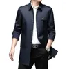 Men's Trench Coats Spring Fashion Plus Coat Size Long Quality Jacket Button Autumn