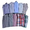 Onderbroek plaid boxers man 4pcs/pack heren knop geweven boksers shorts heren uit verkoop los katoenen ondergoed voor mannen modus slipje