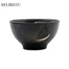 Schalen 1PC im japanischen Stil 4,5 Zoll handbemalte Keramik Obstsalat Nudel Single Dinner Bowl Set Restaurant Geschirr