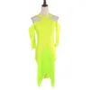 Stage Wear Fringe Latin Dance Dress for Women Latina Oefen Groene Sumba kleding Sexy kostuum Tap JL1886