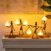 Kandelaars metaal kandelaar thuis decoratie accessoires Eastern Candlestick for Candle Decoration Candlestick Candle Wedding Center 230508