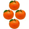 Décoration de fête 4 pièces Mini oranges artificielles fruits Orange décorations maison ornement accessoires Pographie en plastique modèle jouets