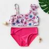 Children's Swimwear 2 ~ 16Year Tiener Girls Swimwear Twee stukken meisjes zwempak hoogwaardige kinderen bikini sets falbala kinderen strandkleding-1084mix p230509