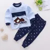 Pigiama Bambini Ragazzi Ragazze Pigiama Imposta Cartoon Stampa Manica lunga T-shirt carina Top con pantaloni Toddler Baby Autunno Sleeping Clothes 230509