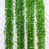 Decorative Objects Figurines 12pc 2M Artificial Plants Ivy Creeper Green Leaf Home Decor Fake Flower DIY Hanging Garland Room Garden Decoration 230508