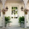 Decorative Flowers Artificial Basket Hydrangea Hanging And Plant Ornament Decorations For Home Door Patio Lawn Garden Decor