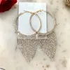 Nuovi orecchini di tendenza con strass lucido, temperamento rotondo, goccia, Internet, celebrità, orecchini con nappa, da donna, unico designer lucido creativo