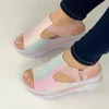 Sandals 2023 Summer Casual Open Toe Shoes Platform Women's Platform مريحة بالإضافة إلى حجم النساء