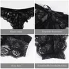 Tanga de encaje sexy para mujer Bragas de cintura baja de mariposa Tallas grandes Cintura baja T-Back Transpirable G-String Lady Ropa interior