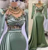 ASO EBI 2023 Арабские бисера -кристаллы платье PROM PROD MAREREMAIL SEXER Evening Formal Party Second Prespeption Grentle Goods Gowns Dreses Robe de Soiree SH0155