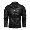 Hommes Vestes Hommes Hiver Casual Moto Polaire Veste En Cuir Hommes Automne Marque Biker PU Veste En Cuir Manteau Mince Pardessus Hommes M-5XL 230509