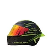 Motorcykelhjälmar Dot Godkänd full ansiktshjälm tvättbar foder med Big Spolier Stylish Fast Release Racing Casco Casque