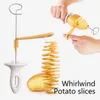 أسياخ شواء Universal Potato Potato BBQ لـ Camping Chips Maker Slicer Potato Spiral Cutter أدوات الشواء