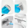 Brushes WallMounted Silicone Toilet Brush Toilet No Dead Ends Cleaning Toilet Brush Creative Ventilation Base Bathroom Accessories Set