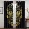 Curtain Black Gold Cool Style Scorpion Design For Wind And Shade Durable Home Decoration Living Room Bedroom